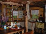 Kitchen in the cottage on Bandurrias Island