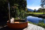 Hot tub and gardens