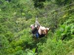 Ziplining through the  Costa Rican jungle